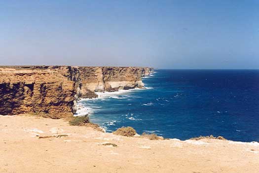 Tall cliffs by ocean