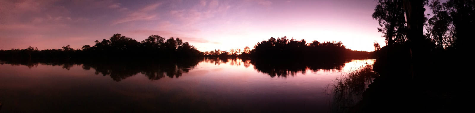 Sunrise over a river