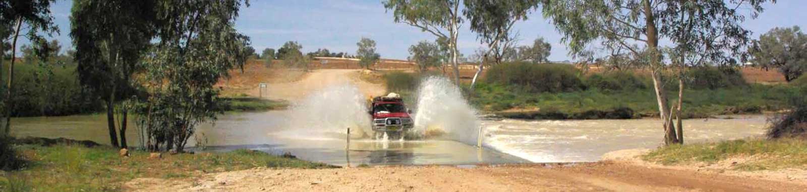 4wd on a river crossing.