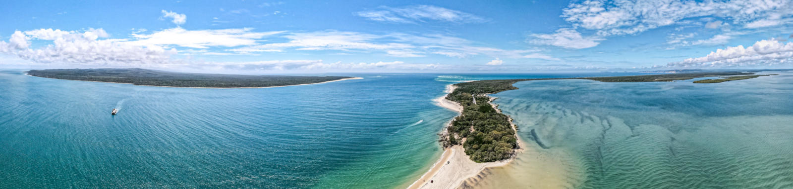 Looking down at a tidal channel