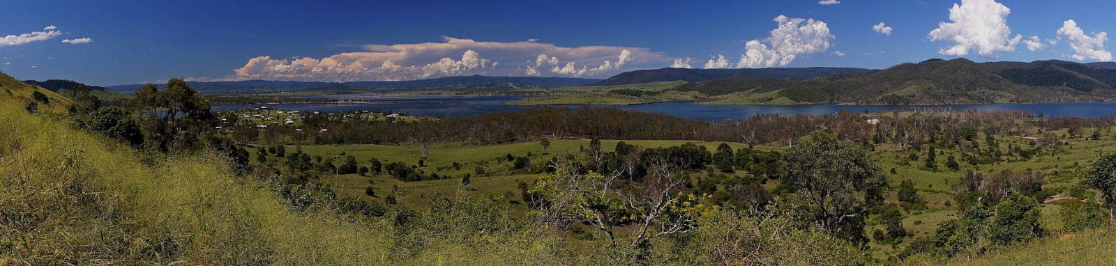 lake in a large valley