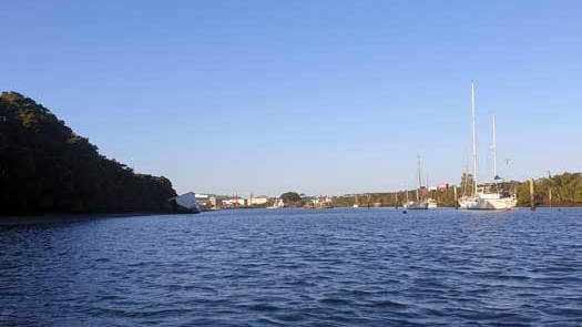 Yachts on a river