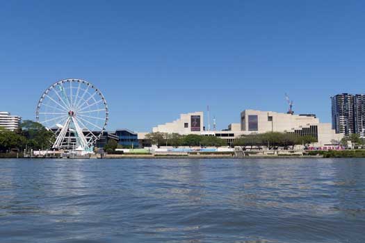 Building and Ferris wheel