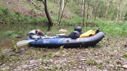Kayak with heavy load
