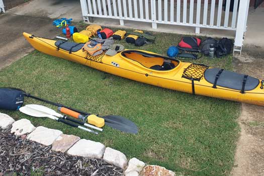 Kayak and gear