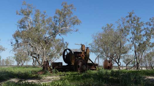 Old rusty farm machine