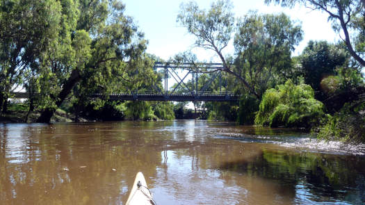 high bridge seen from the river