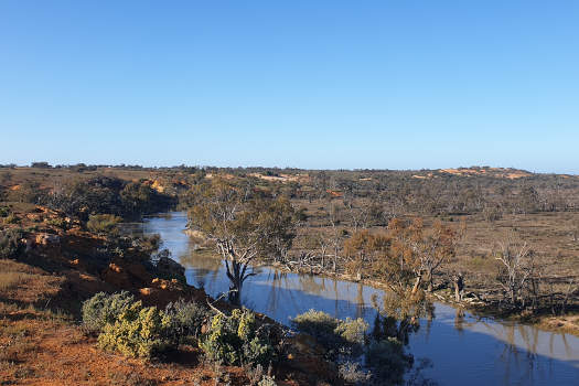 Creek beside cliffs