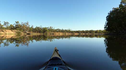 Mirror surface on a wide river