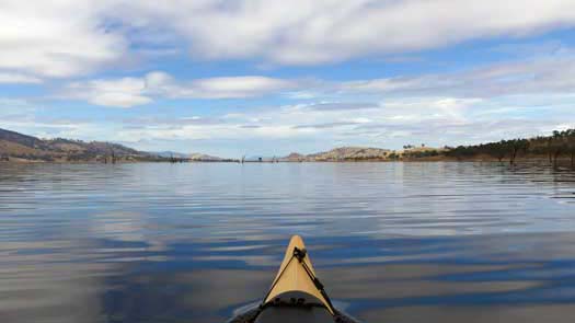 Kayak on a calm lake