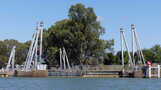 Lock on a river