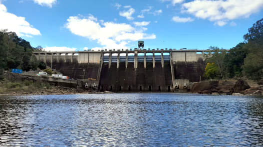 dam wall from below