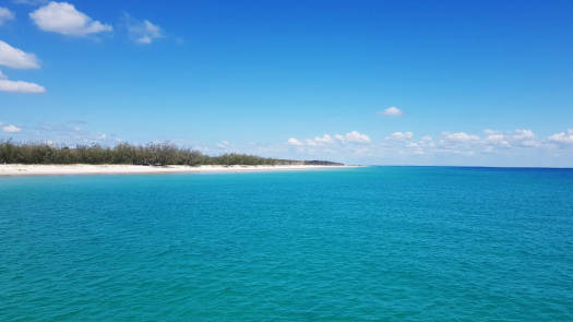 White sandy beach