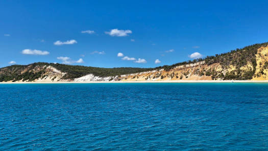 High coloured sand cliffs