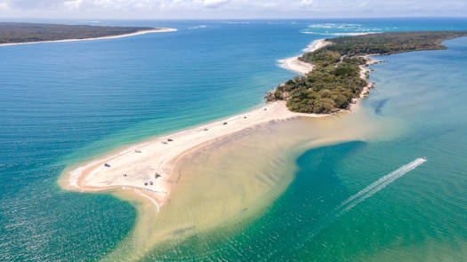 Looking down on large tidal passageway