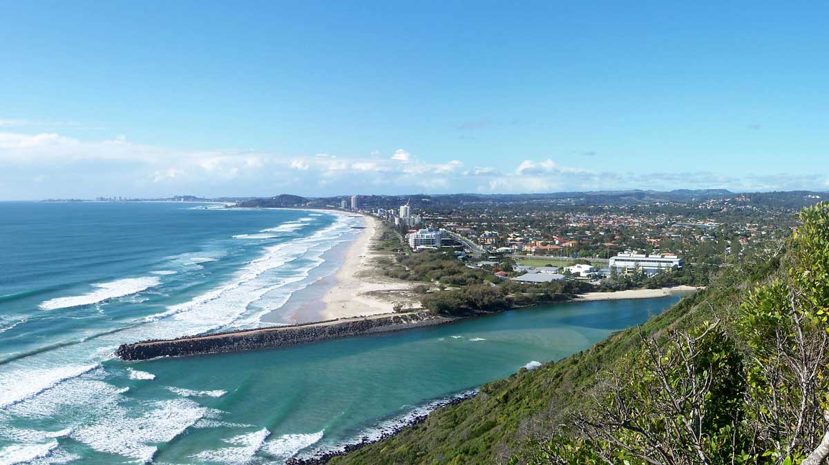 River flowing into the ocean