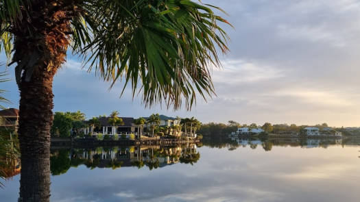 Lake and houses