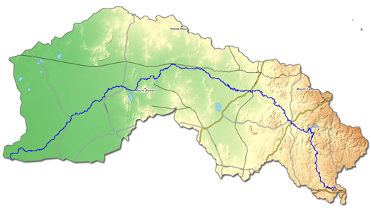 Topography map